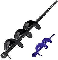 Vista 1 de Paquete de 2 brocas de taladro de 2 x 18 pulgadas y 1.6 x 9 pulgadas, broca en espiral, excavadora rápida, broca para taladro hexagonal de 38