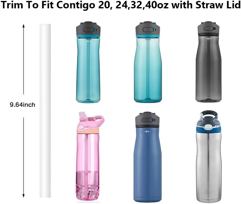 Miniatura 4 de Pajitas de repuesto reutilizables compatibles con Ello Colby, Cooper, Hydra, botella de agua de repuesto para ZULU Kids, Swift, vaso de medio galón,
