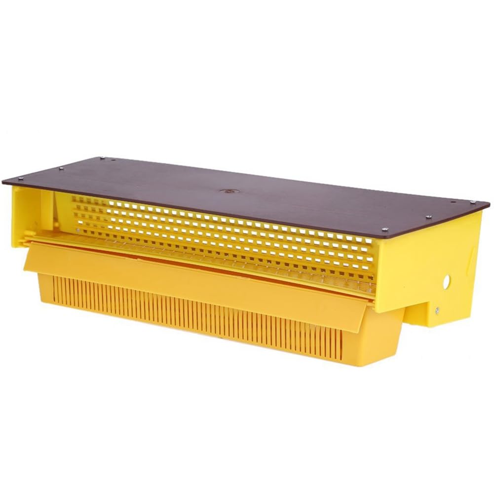 Jnchdghwa Yellow Beekeeping Tool, Pollen Collector, Pollen Trap, Removable Plastic Pollen Trap With Ventilated Pollen Tray