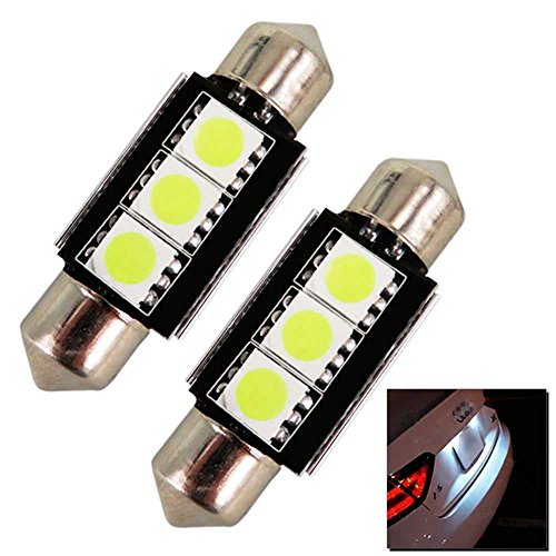 OcioDual 2 Bombillas de Coche 3 Led C5W 36mm de Posicion DC 12V Blanco