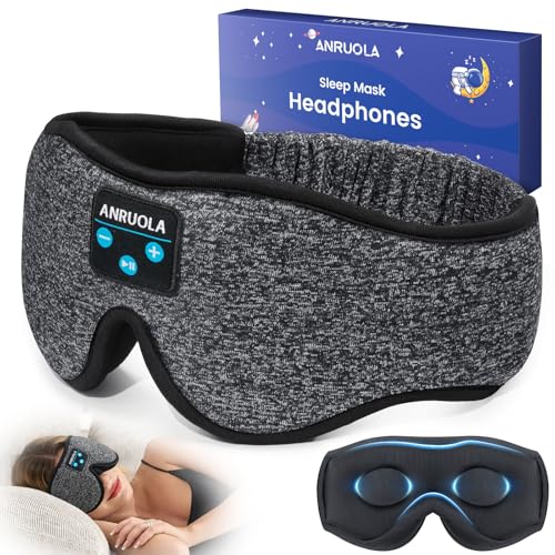 ANRUOLA 3D Sleep Mask with Bluetooth 5.4 Headphones