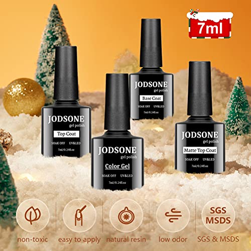 Jodsone Gel Nail Polish Kit With Portable U V Light Of 32 Colors Gel Nail Kit Base & Matte Top Coat Professional Gel Nail Polish Kit With Led Nail Lamp Tools Accessories #TOP6