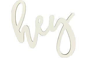 Hey Wall Sign Wooden Words Script Cutout