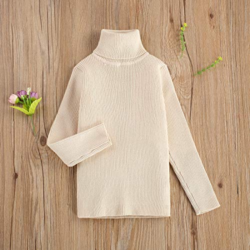 Little Boy Girl Long Sleeve Sweater Children Kids Solid Color High Collar Knitted Pullover Warm Fall Winter Top2
