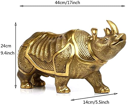 Amazon.co.jp: 真鍮動物サイ像金属彫刻、家の装飾ギフト & 装飾