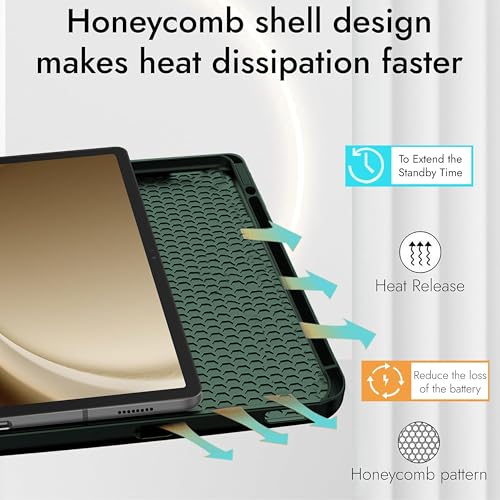 Image of TGK Case for Samsung Galaxy Tab A11+ Plus 11 Inch 2025 Cover /Galaxy Tab A9 Plus 2023 Trifold Smart Stand Flip Cover (Green)