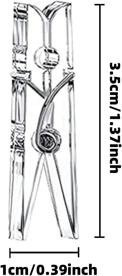 35mm Clear Mini Pegs, 40 Pcs Small Crafting Pegs Plastics Mini Clear Pegs, Tiny Little Photo Clips,Transparent Plastic Clothes Pegs for Hanging Photos Card Paper Arts Crafts Pictures Decoration