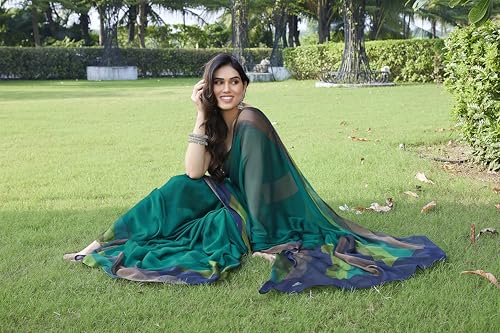 Image of MIRCHI FASHION Women's Ready to Wear 1 Minute Drape Chiffon Printed Saree with Blouse Piece