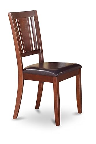 Miniatura 4 de East West Furniture HLDU3-MAH-LC Juego de mesa de comedor de 3 piezas para espacios pequeños contiene una mesa de comedor redonda con pedestal y 2