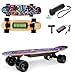 Skateboard Elettrico con Telecomando - 350W Cruiser Skateboard a 3 Velocità con Batteria al Litio da 2200 mAh - Skateboard 7 Strati di Acero per Adulti, Adolescenti e Principianti - Máx 20 km/h (Nero)