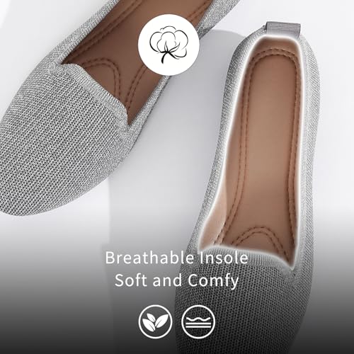 Image of BABUDOG Women's Flats Shoes Shiny Mesh Loafers Shoes Soft Memory Foam Flats