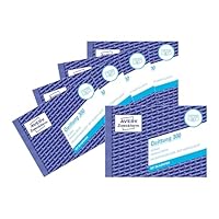 AVERY Zweckform 300-5 Quittungsblock (A6 quer, 50 Blatt, fälschungssicher, inkl. MwSt., mit 1 Blatt Blaupapier, für Deutschland und Österreich) 5er Pack weiß