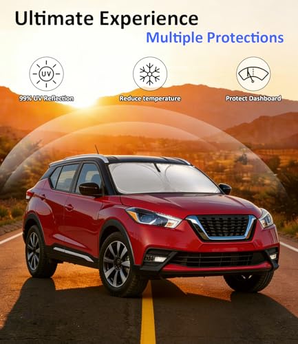 Image of Windshield Sun Shade Custom-Fit for Nissan Kicks 2017-2024 Shield