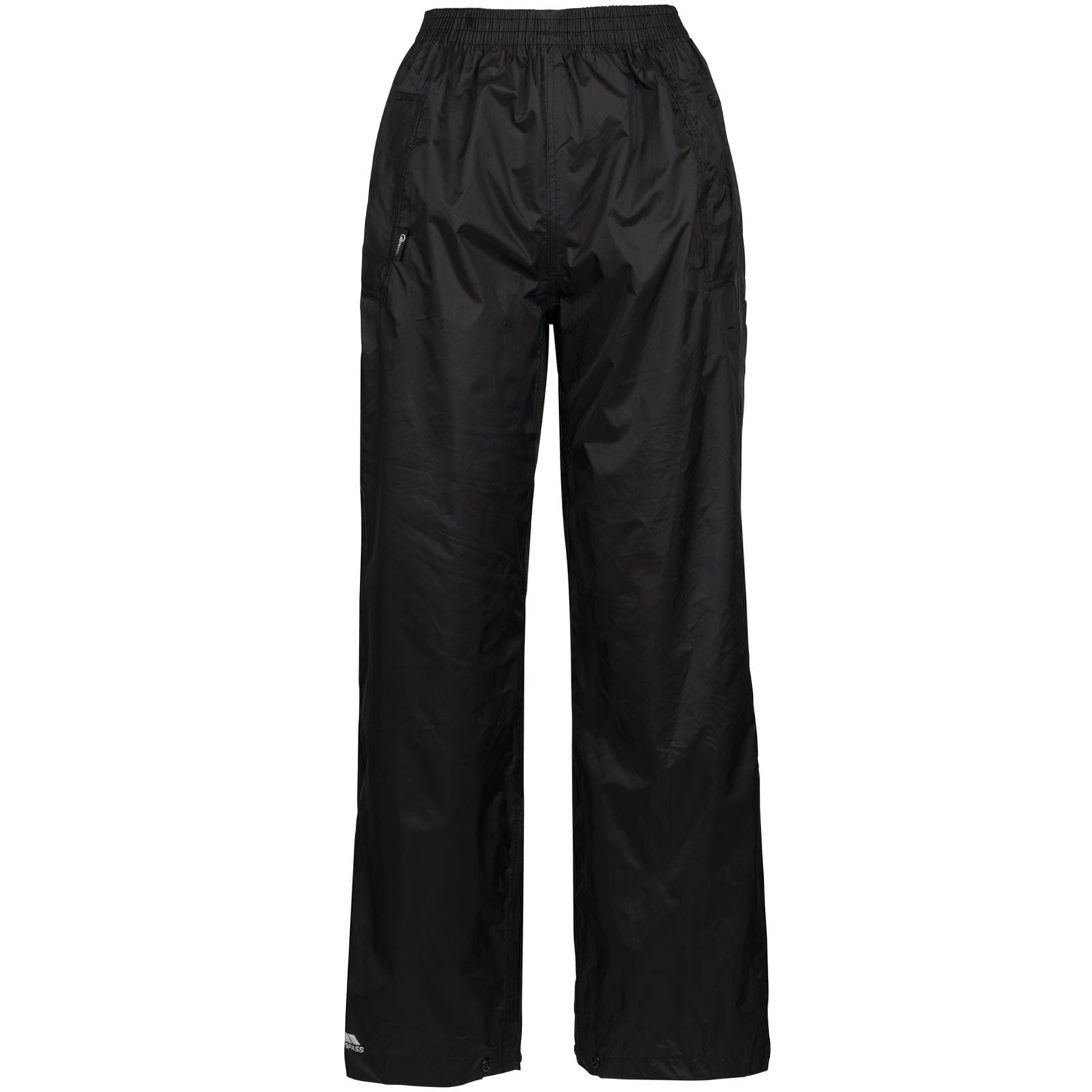 Trespass Women's Black Quikpack Packable Waterproof Walking Overtrousers Pants - Small