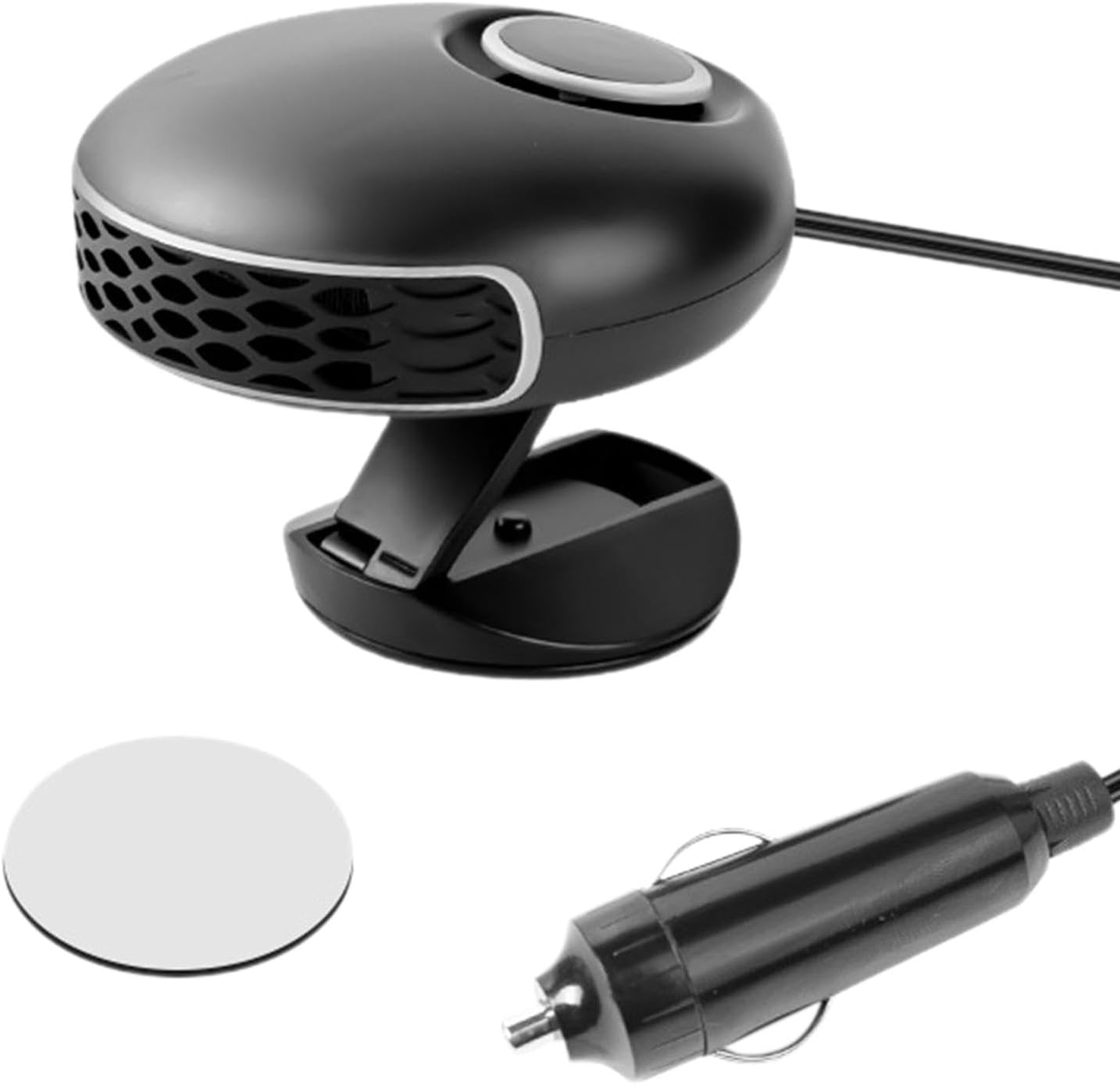 Car Windscreen Heater - Rotating 12V Defroster Fast Heating with Folding Stand | Winter Auxiliary Heater for Automobiles for Motorhomes, SUVs, Sedans and Minivans