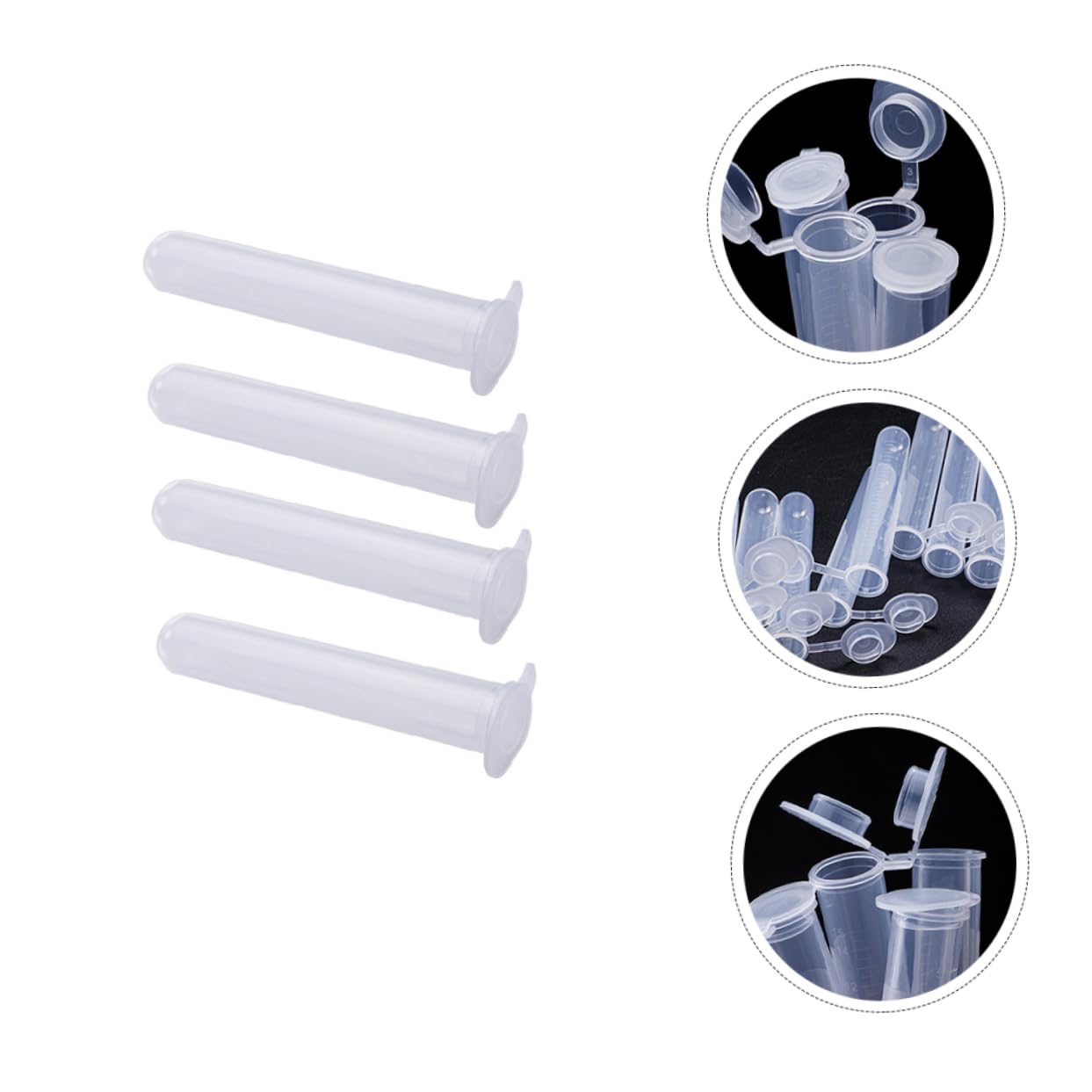 STOBAZA Ml Centrifuge Tubes Caps Plastic Storage Containers Accurate Graduation Mini Size Easy Handling