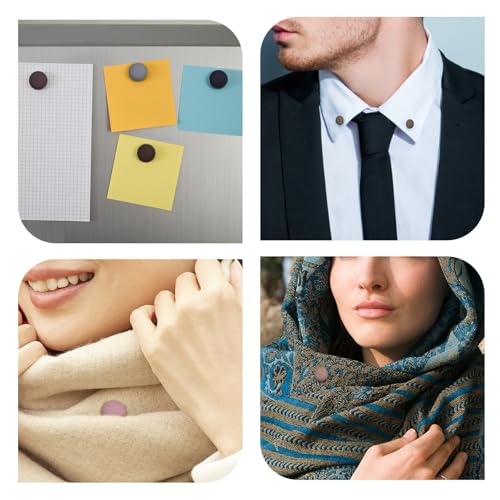 Image of 8pcs Magnetic Hijab Pins, Small Hijab Magnets Multi-Purpose No-Snag Scarf Clasp Pinless Brooch for Women Men Shawl Scarves Clothes