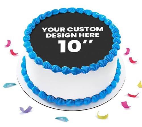 Custom Edible Prints on Cake: Create Your Special Event with Custom Edible Image Toppers - Upload Photos for Unique, Stylish Designs on Rectangular, Round Cakes Designs - 10