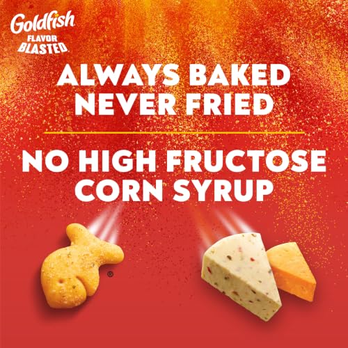 Goldfish Flavor Blasted Cheddar Jack'd Crackers, Snack Crackers, 6.6 oz bag - image 7