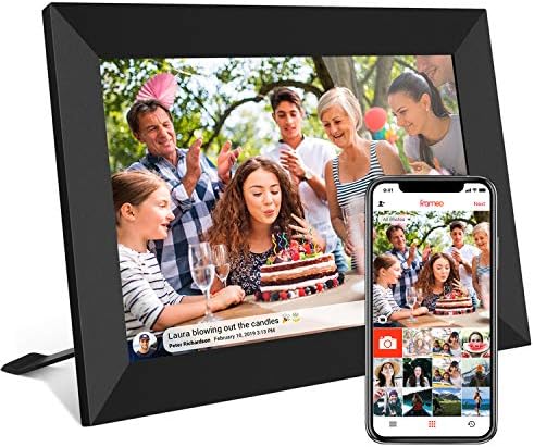 FRAMEO 10.1 Inch Smart WiFi Digital Photo Frame 1280x800 IPS LCD Touch Screen, Auto-Rotate Portrait and Landscape, Built in 16GB Memory, Share Moments Instantly via Frameo App from Anywhere