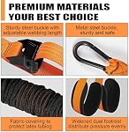 Bandes d'assistance de traction, bande de résistance de service lourd pour barre de traction et bandes de résistance 300lbs, 4 Bandes d'aide à tirer 2 Repose-pieds, poids/taille réglable pour l'entraînement à la force de traction