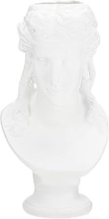 Hemoton Hoog kwaliteit Vaso de flores Artístico Vaso Plantador Suculento Decoração de estátua de jardim doméstico (branco)