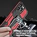 Jiajihua Case Compatible with Huawei Y5 Prime (2018),Compatible with Huawei Y5 (2018) / Enjoy 8e Youth Magnetic Mount Kickstand【PC+TPU】 2 in 1 Camera Protection Shockproof Cover Red