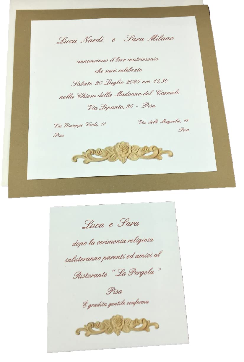 Invitations mariage prêtes à envoyer : set 55 participations noces - 5