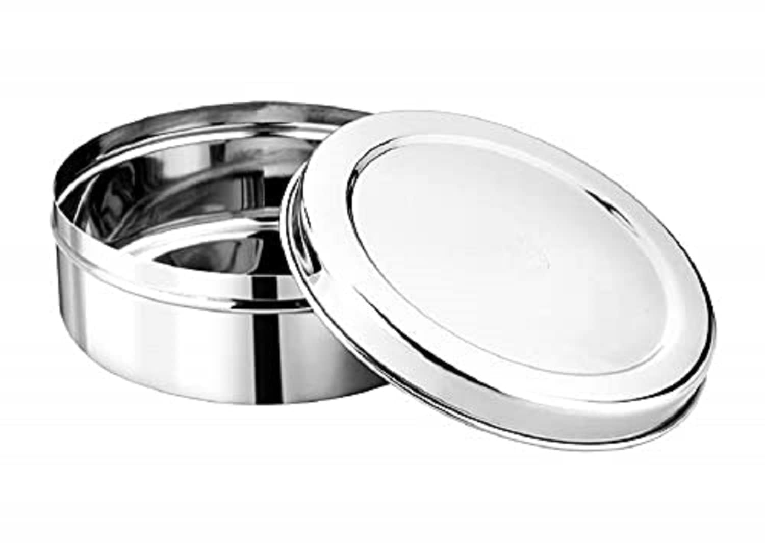 Sharda Metals Stainless Steel Storage Container, 200Ml (Set of 1),Silver