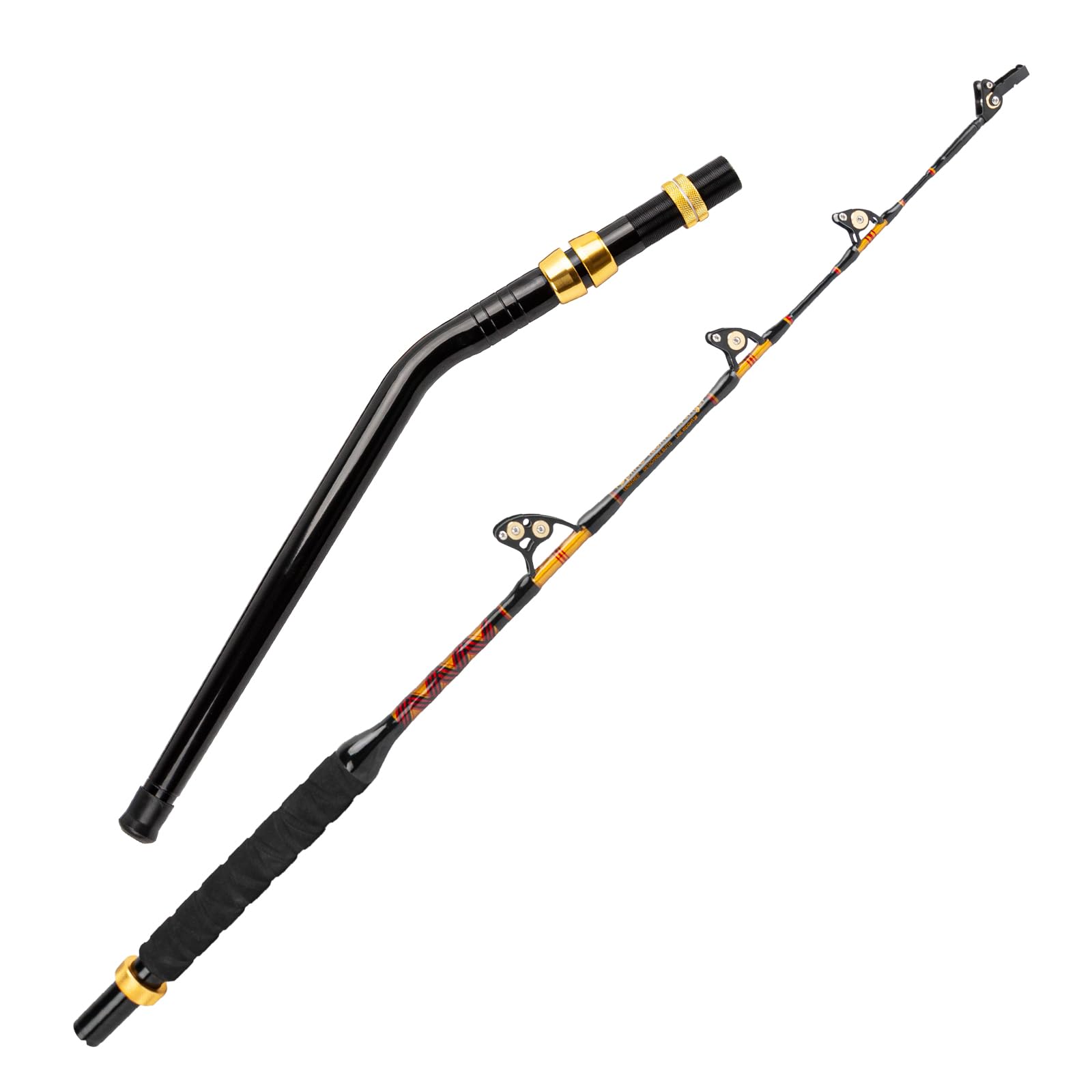 Bent But Fishing Rods Saltwater, BETTER LEADER Deep Sea Fishing Pole with Swivel Tip for Offshore and Big Game Fishing (80-130lb) : Sports & Outdoors