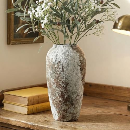 YSNCIDAN Rustic Ceramic Flower Large Vase, Vintage Floor Tall Vase