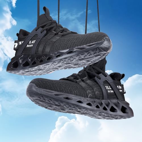 Image of Furuian Steel Toe Sneakers for Men Women Lightweight Safety Shoes Comfortable Puncture Proof Slip On Indestructible Work Shoes