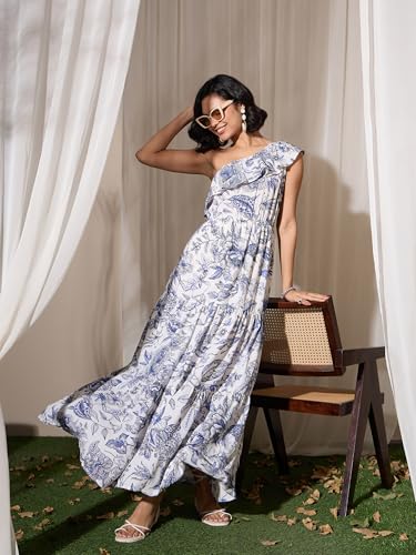 Image of barcino Women's One Shoulder Maxi Dress