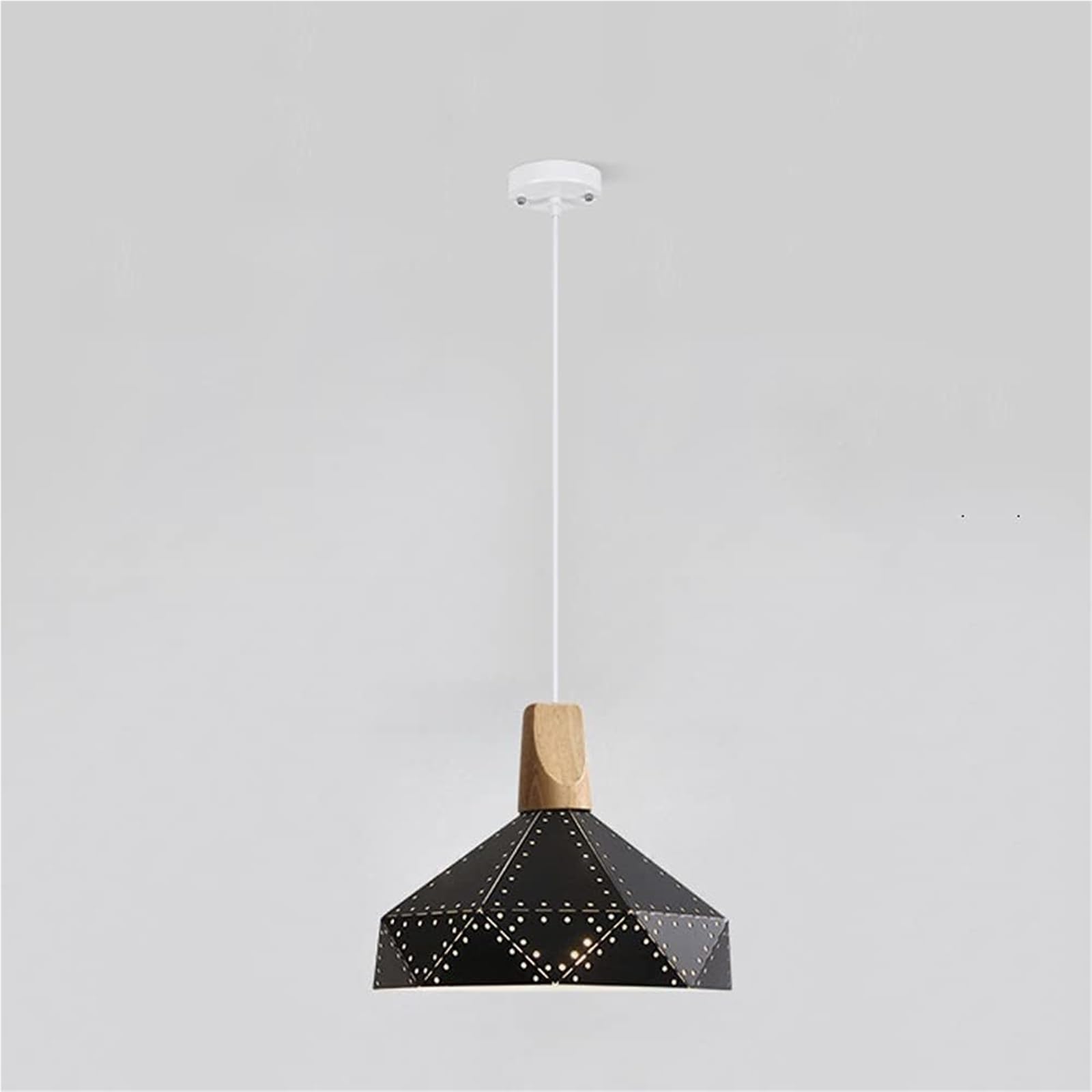 FZQSXAZU Pendant Light Ceiling Shade Nordic Restaurant Single Head Creative Bar Small Lamp Retro Industrial Chandelier Lamps for Kitchen Island Chandeliers(Noir)