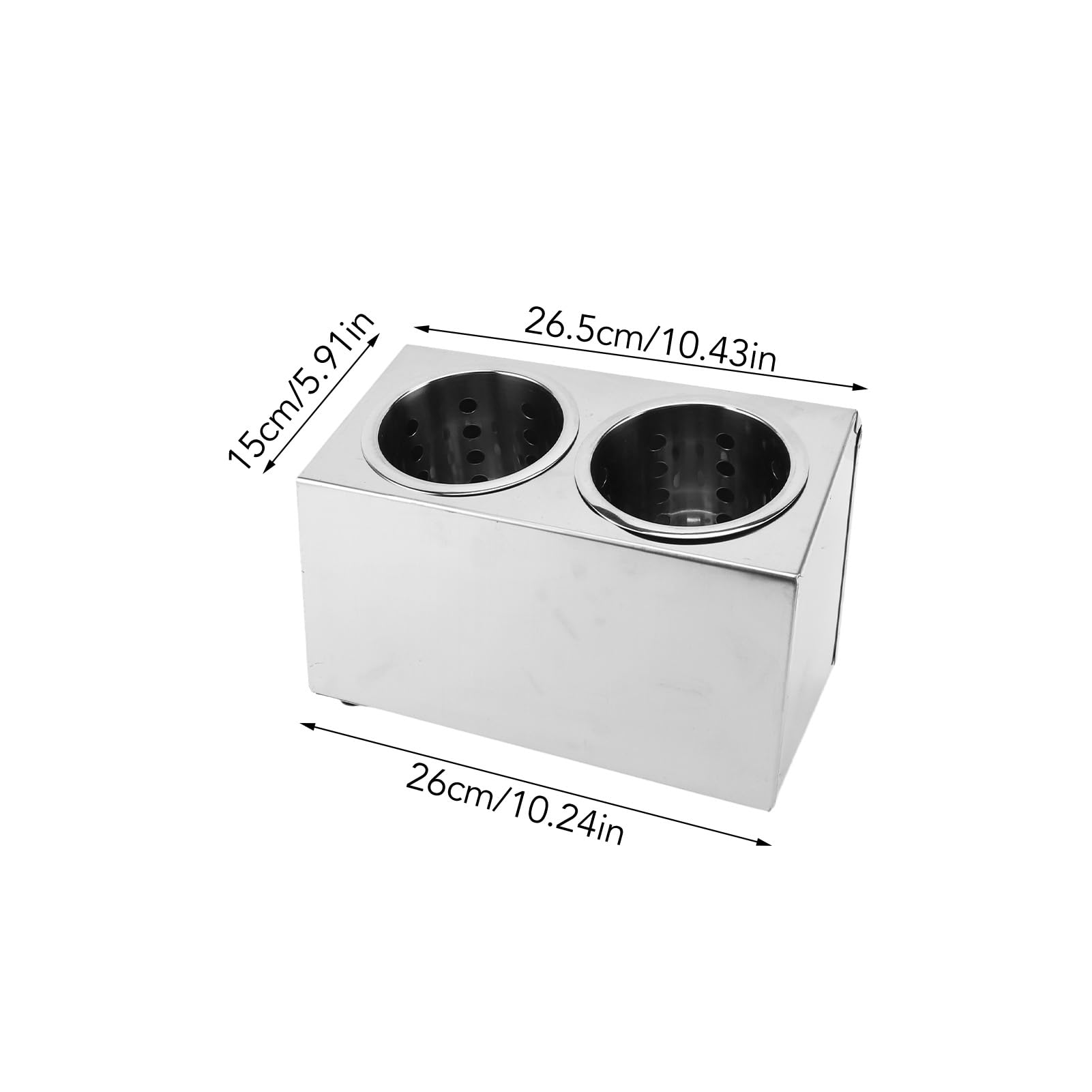 Porte-ustensiles de Cuisine, Organisateur en Acier Inoxydable pour Couteaux, Fourchettes, Cuillères, Fond Antidérapant, Multifonctionnel avec Rangement pour Baguettes, Cuillères