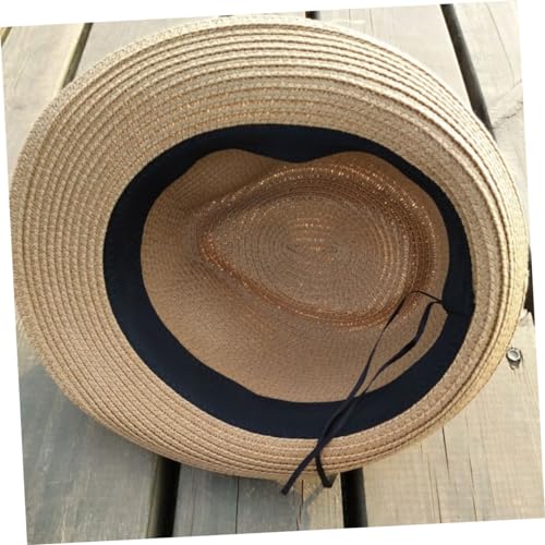 Unisex Boys and Girls Straw Hat for Beach Brim Sun Hat Khaki Stylish Design for Boys and Girls3