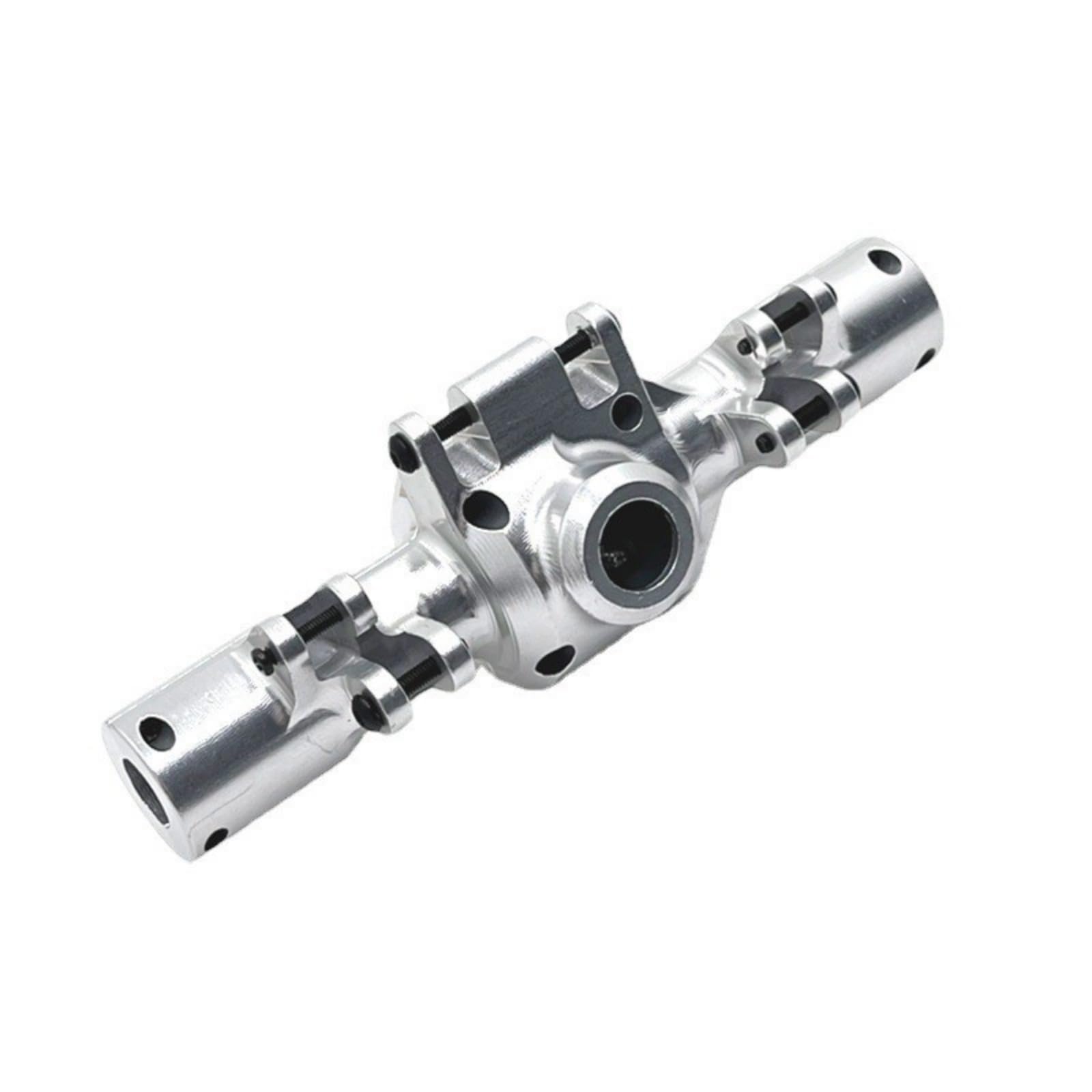 harayaa Pieza Eje Trasero para Auto RC Escala 1 10 con Aluminio 6061 Calidad y Protección Mejorada para Engranajes Acuada para Vehículos Radiocontrolados con Dimensiones 132.5 Mm por, Plateado