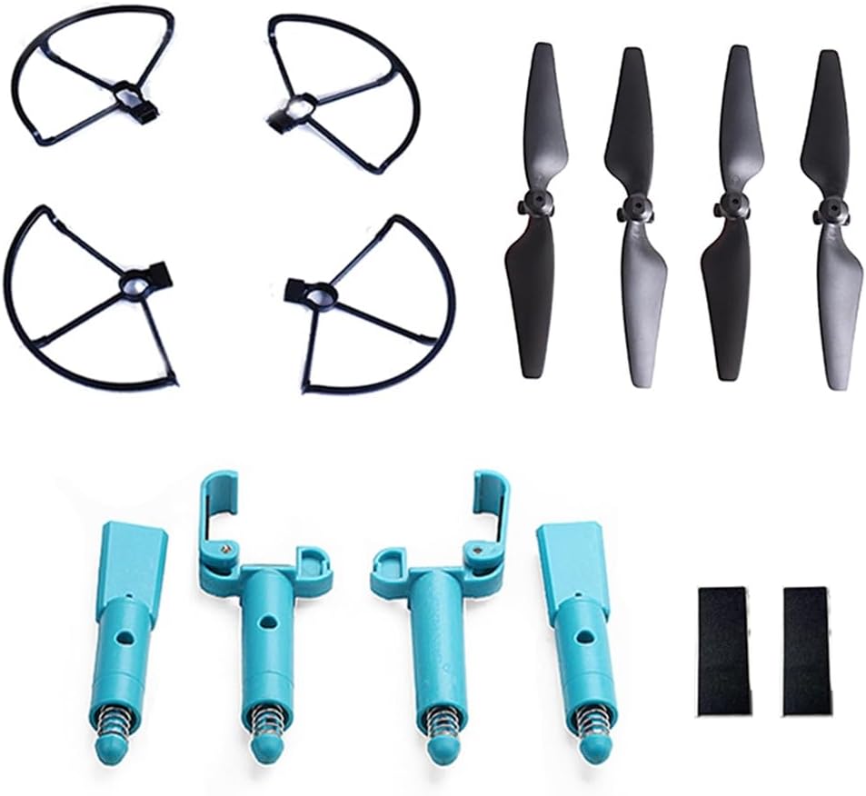 SJRC F22 F22s RC Quadcopter Spare Parts Propeller Protection Guard+Upgraded Landing Gear+Propeller Blade (B-Y-BL)