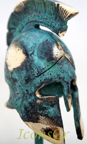 Iconsgr Ancient Greek Bronze Museum Replica Of Spartan Officer Helmet On A Base (389-1) #TOP3