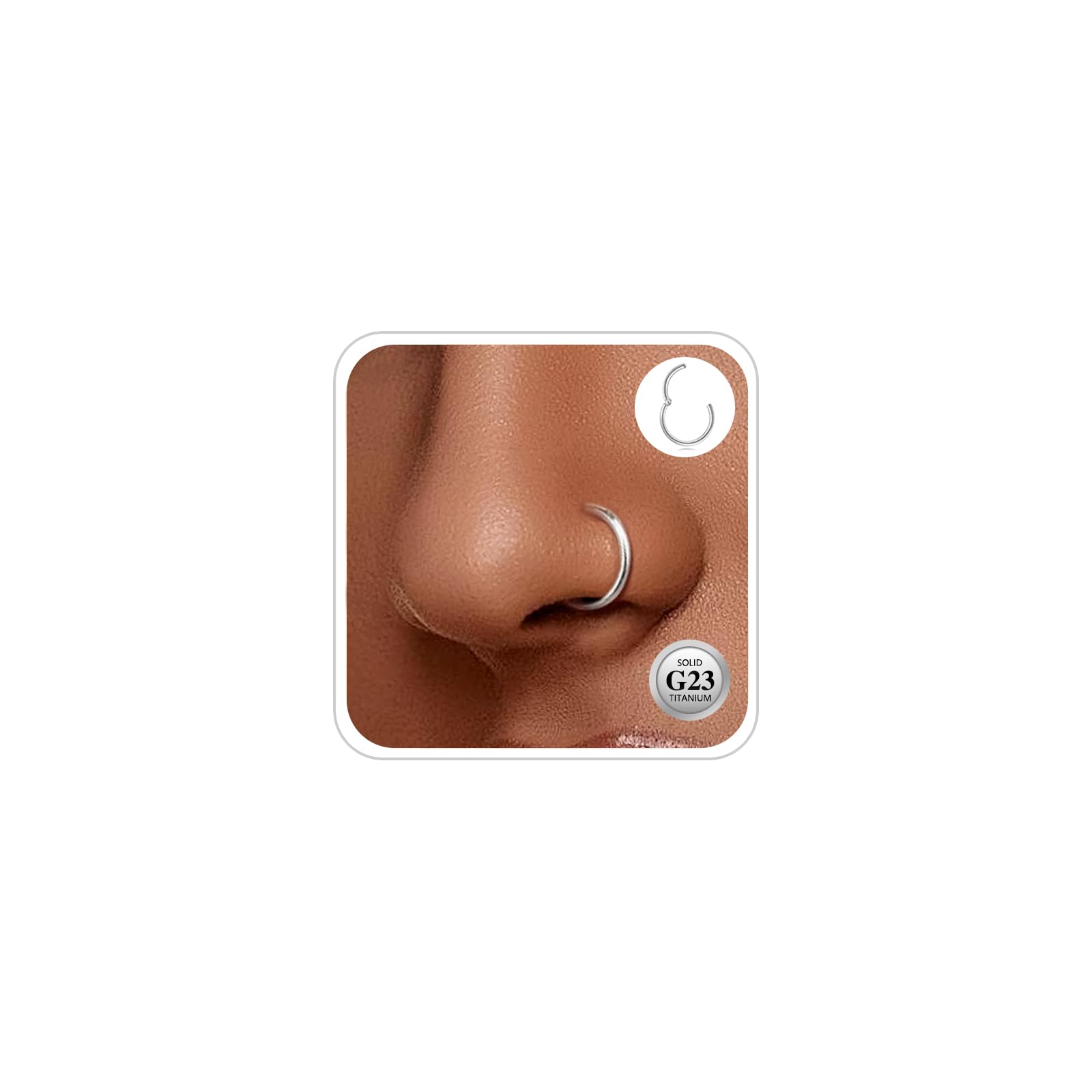Acquista Anello segmento Anello naso labbro sopracciglio anello lingua anello con perline