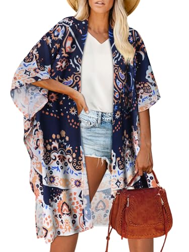 Image of Women's Kimono Beach Cover up for Summer Bathing Suits Cardigans Casual Loose Swimwear 2026