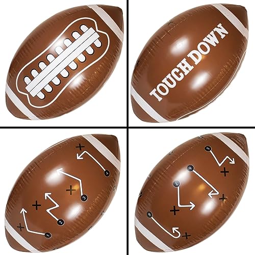 GiftExpress 12pc 16" Inflatable Footballs for Gameday and Party Favor, Sport Party Decorations, Super Fun Football Games Playbook - Playcall - Image 4