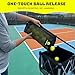 G-SQAURED Lightweight Tennis Ball Hopper – Holds 50+ Tennis Balls or 40+ Pickleballs | Durable Steel Frame | Portable Adjustable Ball Picker for Hard Court, Clay, Grass (Black)