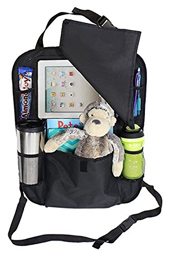 LK Baby Car Back Seat Organizer with Holder for Tablet and Snap on Flap for Theft protection (2 Pack) - Thumbnail 7