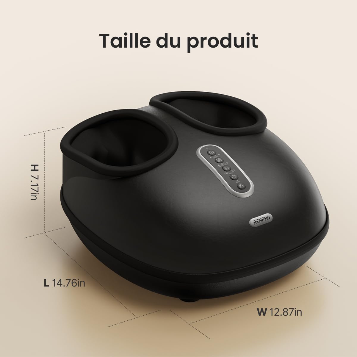 RENPHO Appareil de massage des pieds avec chaleur Nouvelle version 2026, Shiatsu massage des pieds, 3 modes et niveaux de compression d’air, cadeaux pour femmes et hommes,jusqu’à la pointure 46