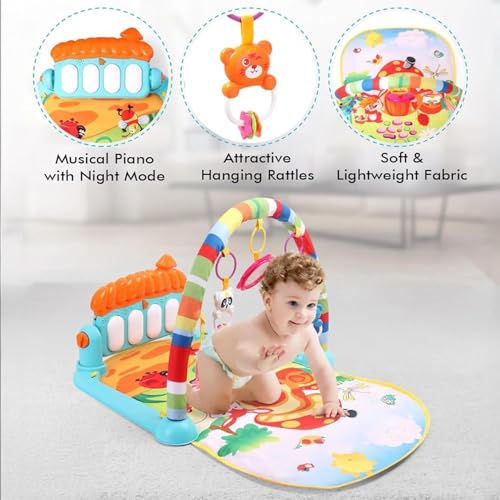 Image of Uonibaby by StarAndDaisy Play Gym for Babies 0 to 12 Months Multi-Function Baby Play Gym Piano & Activity Fitness Rack Play Gym for Baby
