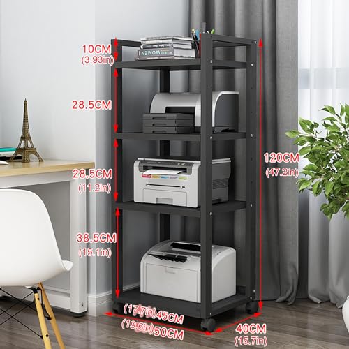 XingLi Height Adjustable 4-Tier Audio Video Components Cabinet, Audio Rack, Media Stand, Corner TV Stand, HiFi Racks and Stands, for Home/Office/Theater (Color : C, Size : 50x40x120cm)