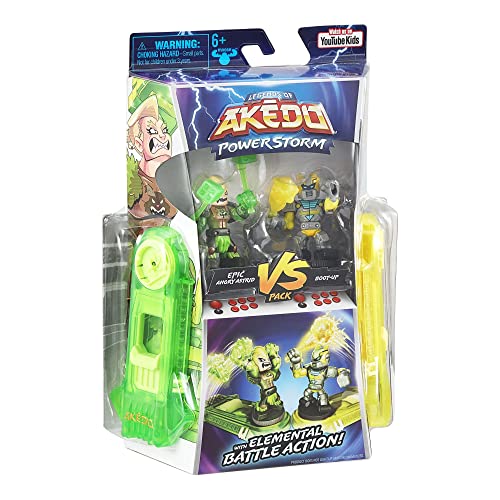 Legends Of Akedo Powerstorm Versus Pack 2 Mini Battling Action Figures And 2 Battle Controllers Epic Angry Astrid Versus Boot-Up,Multicolor #TOP3