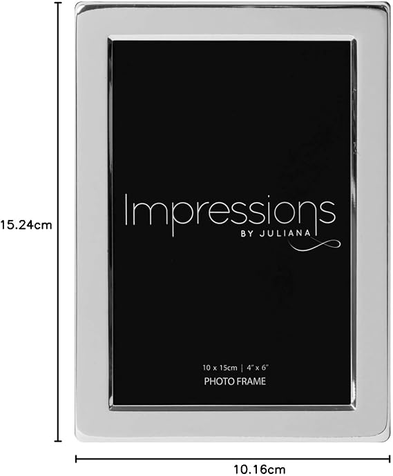 Silver Plated Flat Edge Picture Photo Frame - 4 x 6