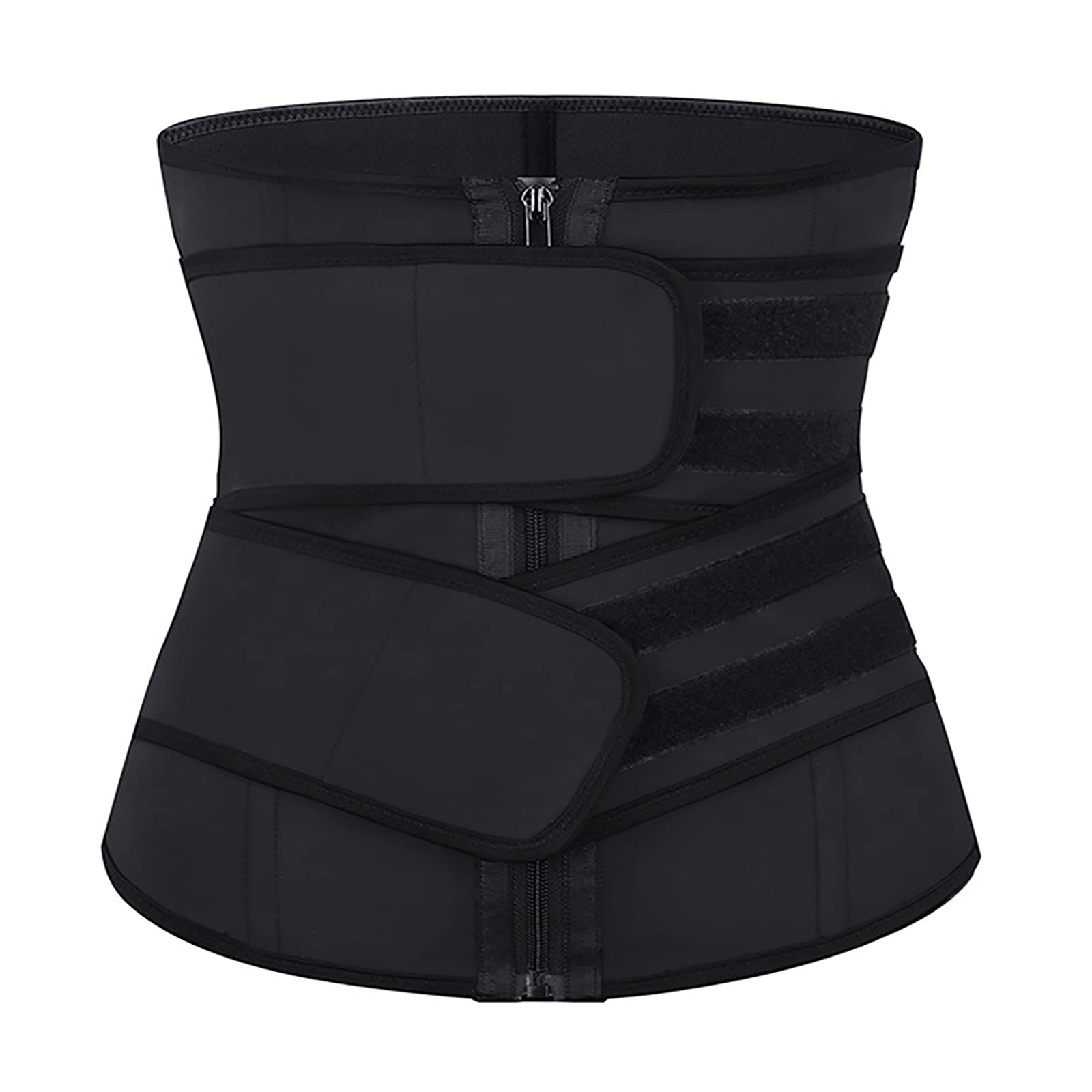 WHSPORT Femme Ceinture de Sudation Ajustable en Sauna Néoprène Ceinture de Minceur Sport Gaine Amincissante Ventre Plat Serre Taille Corset Sculptant Réglable Ceinture Abdominale Zip